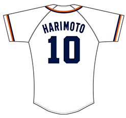 復刻ユニフォーム裏 (張本勲氏)